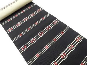 アンティーク　変わり横段模様織り出し　八寸帯地反物